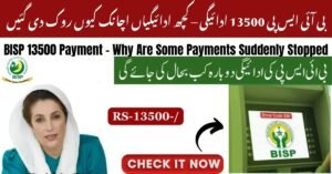 BISP 13500 Payment – Why Are Some Payments Suddenly Stopped?
