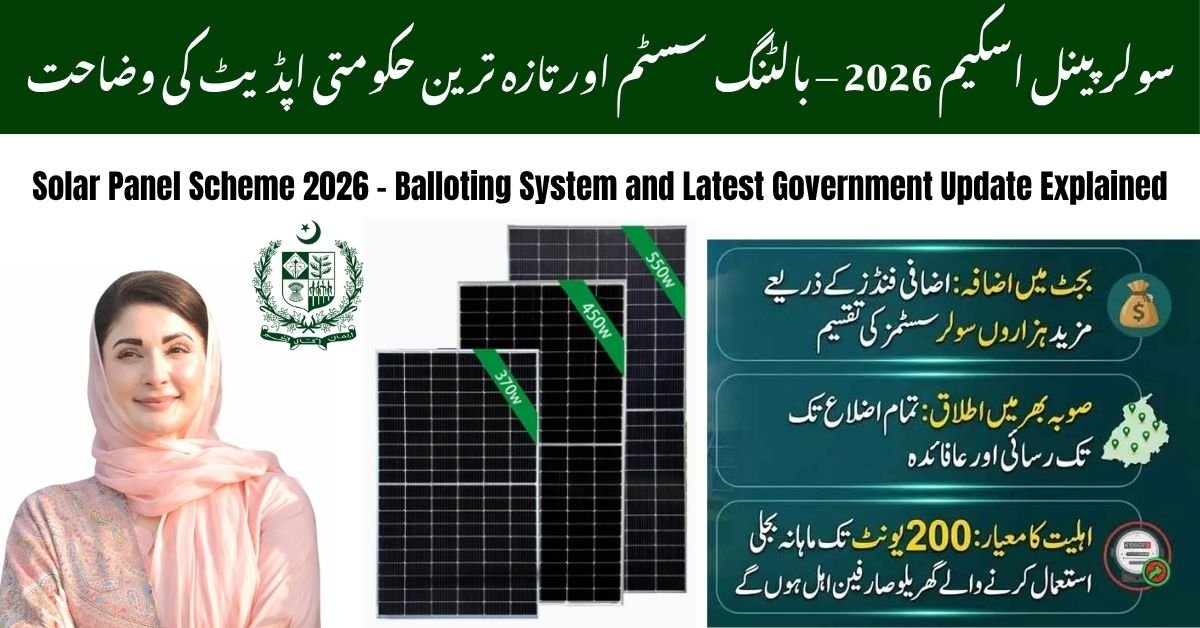 Solar Panel Scheme 2026 – Balloting System and Latest Government Update Explained
